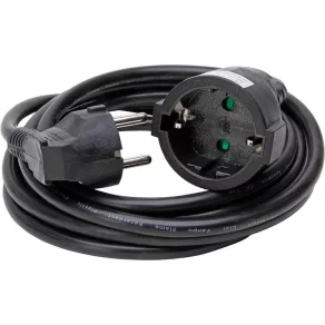   Prelungitor cu legătură la pământ, 3 m, 3x1 mm², negru, KOPP 143205043