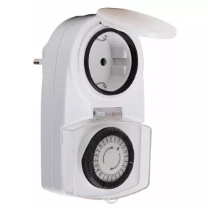   Temporizator zilnic, mecanic, rezistent la apă, 230 V, 16 A, IP44, 195102075 KOPP