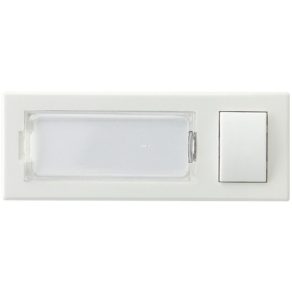 Buton sonerie cu plăcuță de identificare 1, alb