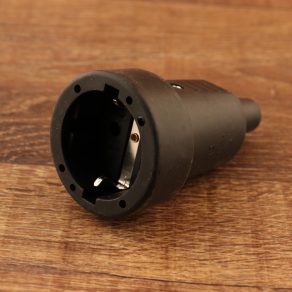 Ștecher oscilant, cu împământare, negru