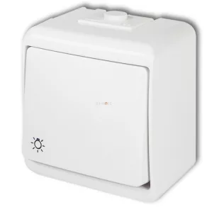   Comutator de presiune pentru exterior, montat pe perete, cu indicator luminos