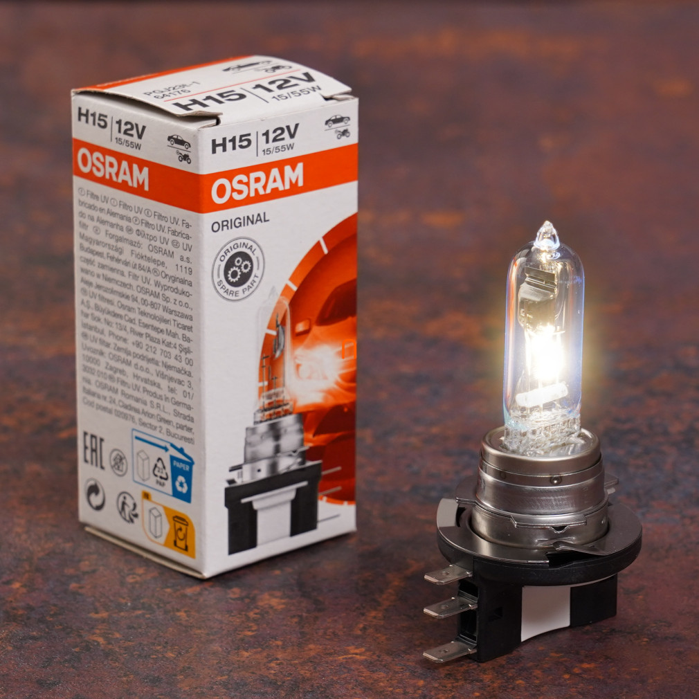 Osram Original Line 12V H15 halogen far, iluminare de calitate OEM, 64176 1 buc./cutie