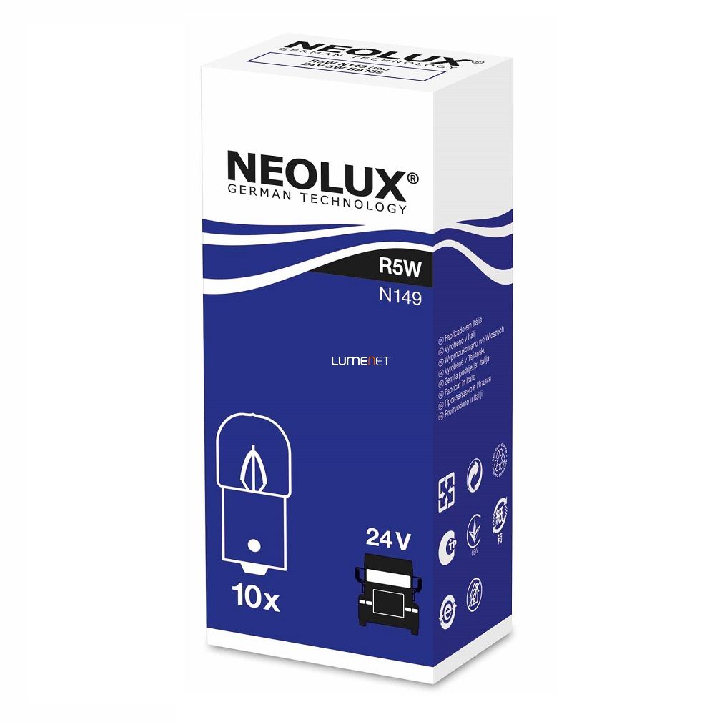 Neolux N149 R5W 24V jelzőizzó 10db/csomag