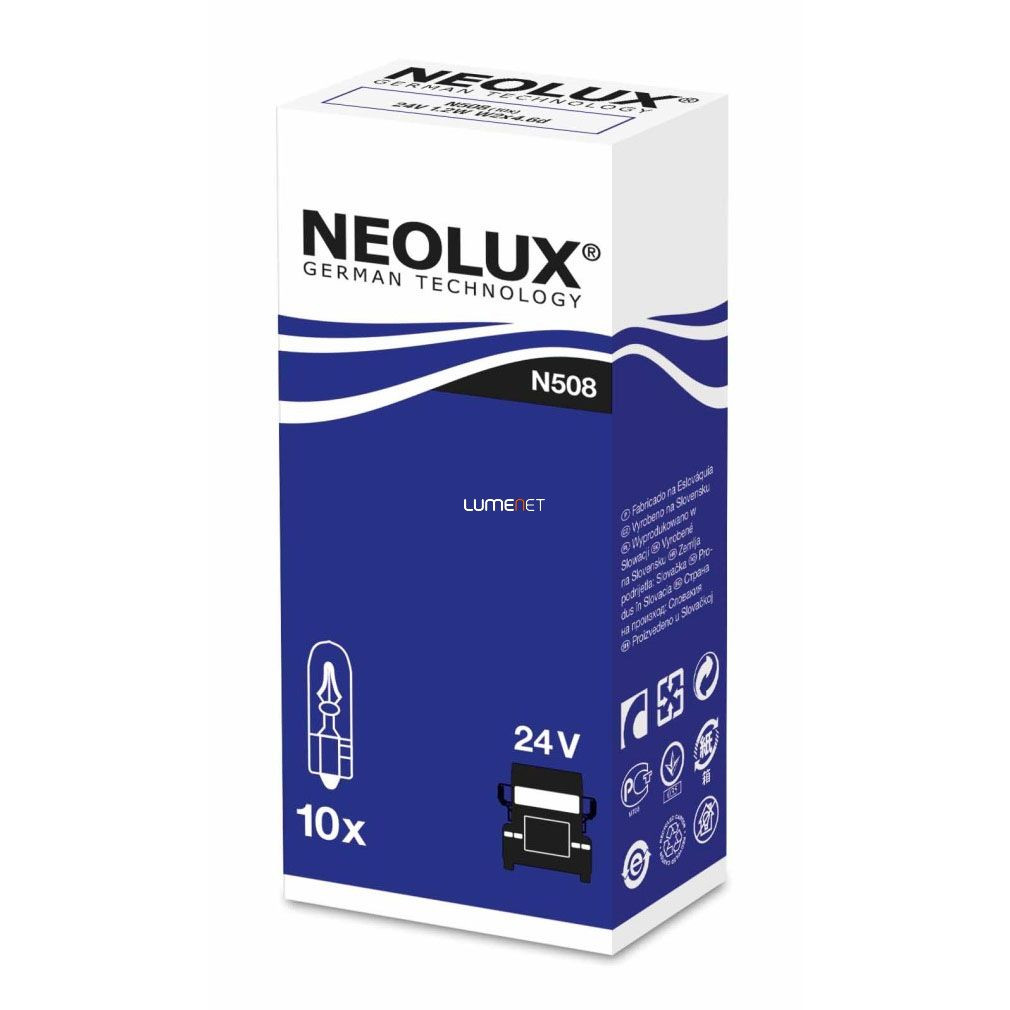 Neolux N508 1,2W 24V W2x4,6d 10 buc./pachet
