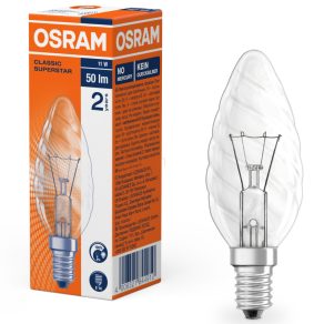   Bec Osram E14 11W, 50 lm, 2700 K, alb cald, sticlă -Classic BW