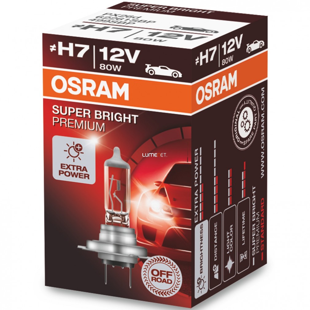 Osram Offroad Super Bright Premium 62261SBP H7 în cutie