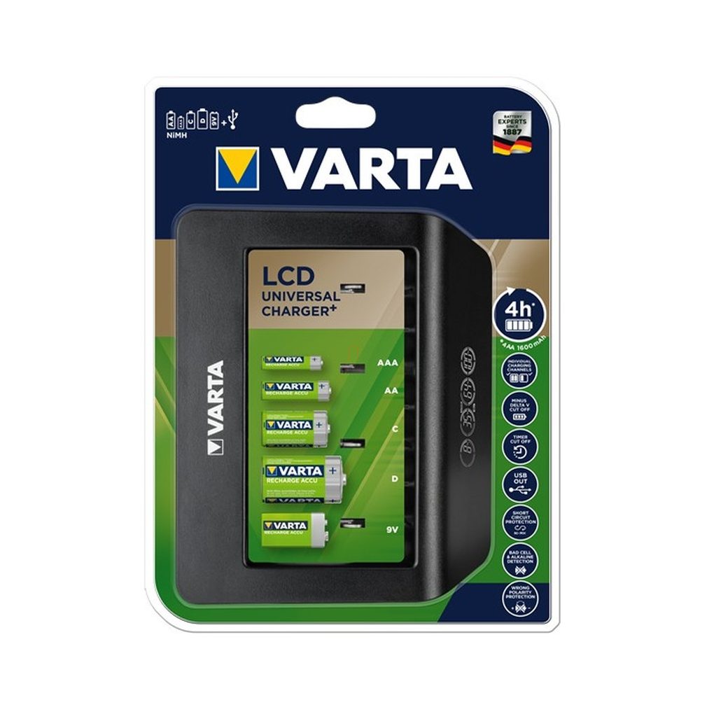 Varta încărcător universal, AA, AAA, 9V, C, D baterii