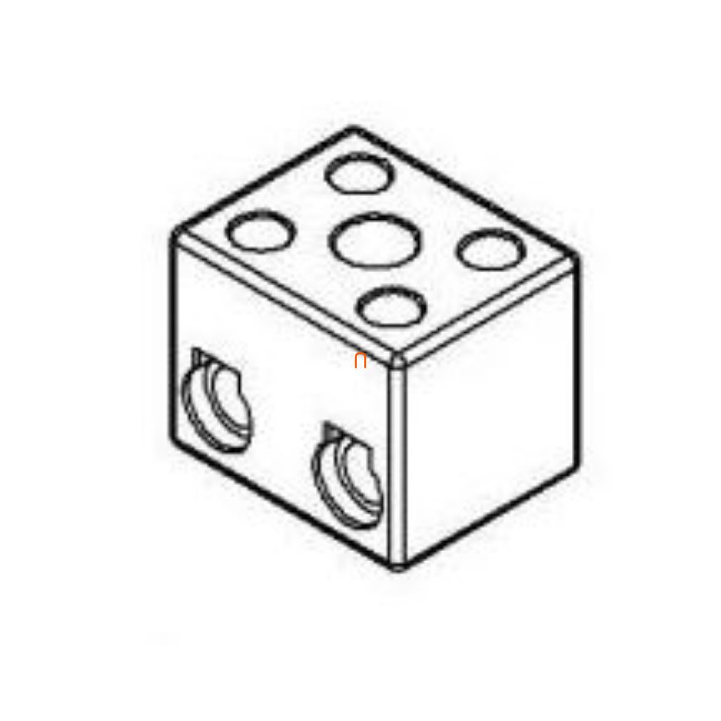 Porțelan pentru șiruri 10 mm2/2p Kleinhuis 119.G