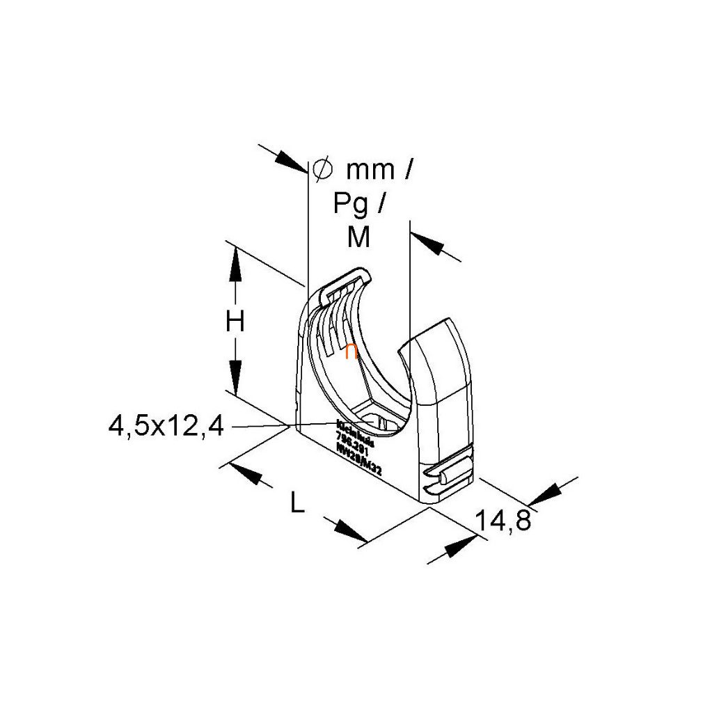 RO-CLIP-clemă pentru țevi Pg48 diametru: 59-60 mm Kleinhuis 796.480