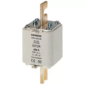   Siguranță cu lamă Siemens 3NE4334-0B, NH-2, 500 aR, 800 V c.a. / 440 V c.c., protecție pentru semiconductori, indicator frontal