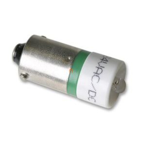   Bec LED Siemens 3SB3901-1DA, BA9s, verde, 15 mA, 24 V c.a./c.c.