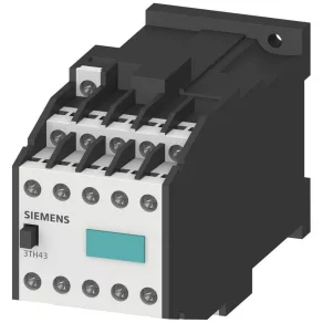   Contactor Siemens 3TH4373-0BB4, 10P 10A (AC15), 7 NO + 3 NC, 24 Vcc, cu prindere prin șuruburi