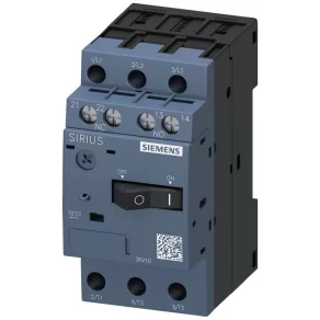   Dispozitiv de protecție pentru motor Siemens 3RV1011-1DA15, 2,2 - 3,2 A, 1NO+1NC, S00, cu șuruburi