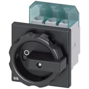   Întrerupător Siemens 3LD2203-0TK51, 3P, 32 A, pentru panou frontal, negru