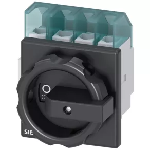   Comutator Siemens 3LD2203-1TL51 ON-OFF 3P+N, 32 A, pentru panou frontal, negru
