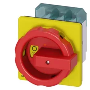   Întrerupător Siemens 3LD2504-0TK53, 3 poli, 63 A, pentru panou frontal, roșu/galben