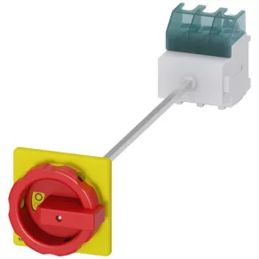   Întrerupător Siemens 3LD2514-0TK53, 3P, 63 A, cu acționare rotativă, roșu/galben