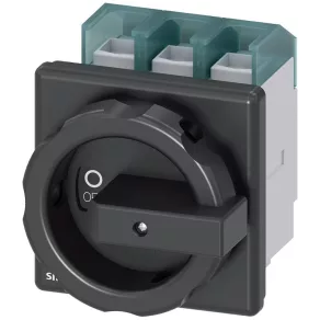   Comutator Siemens 3LD2704-0TK51, 3P, 100 A, pentru panou frontal, negru
