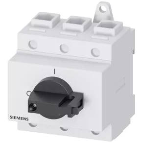   Întrerupător Siemens 3LD2730-0TK11, 3P, 100 A, montabil pe șină, cu capac de protecție, negru