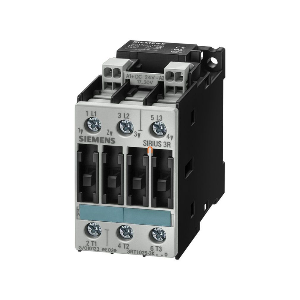 Siemens 3RT1025-3KB40-1AA0 magneto-contactor, 7,5 kW/17 A, 24 VCC, cu varistor, S0, cu șuruburi