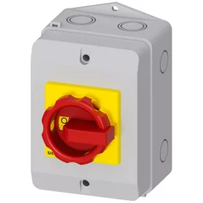   Întrerupător Siemens 3LD2064-0TB53, 3 poli, 16 A, în carcasă, roșu/galben