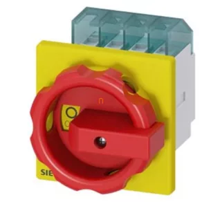   Comutator Siemens 3LD2003-0TK53, 3 poli, 16 A, pentru panou frontal, roșu/galben