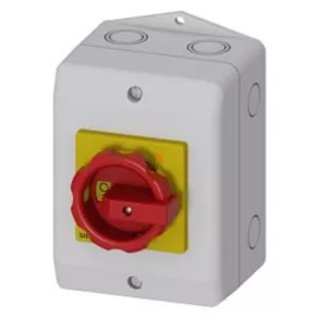   Întrerupător Siemens 3LD2264-0TB53, 3P, 32 A, în carcasă, roșu/galben