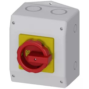   Întrerupător Siemens 3LD2565-0TB53, 3 poli, 63 A, în carcasă, roșu/galben