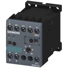   Temporizator Siemens 3RP2005-1AP30 cu LED, 8 funcții, 15 intervale de timp, 1 contact de ieșire (1CO), 24/200-240 V c.a. / 24 V c.c., conectare cu șuruburi