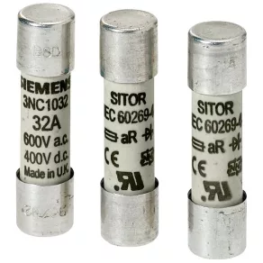   Siemens 3NC1032 element de siguranță cilindric, 10x38, 32 A, 600 V c.a., aR