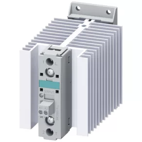   Relé cu semiconductori (SSR) Siemens 3RF2350-1AA06, 50 A/48–600 V c.a., alimentare 24 V c.c., cu șuruburi
