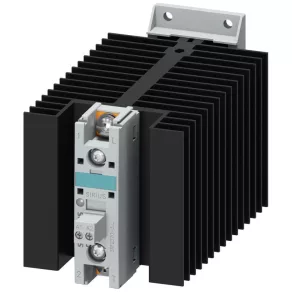   Relé cu semiconductori (SSR) Siemens 3RF2370-3AA04, 70 A/48–460 V c.a., alimentare 24 V c.c., cu radiator, cu arc