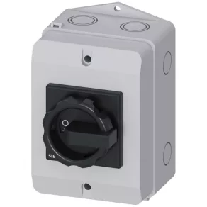   Întrerupător Siemens 3LD2264-1TC51, 3P+N, 32 A, în carcasă, negru