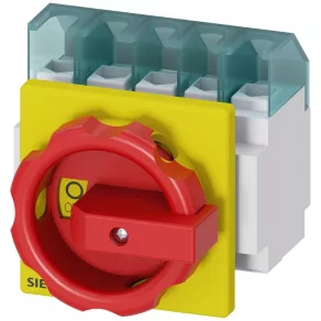   Comutator Siemens 3LD2103-2TB53, 3P, 25 A, pentru panou frontal, roșu/galben