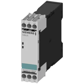   Relé de monitorizare a fazelor Siemens 3UG4512-1AR20, secvență, întrerupere, asimetrie, 1CO, 160-690 V c.a.