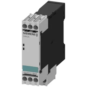   Relé de monitorizare a fazelor Siemens 3UG4512-1BR20, secvență, întrerupere, asimetrie, 2CO, 160-690 V c.a.