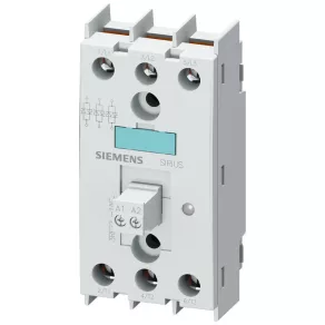   Relé cu semiconductori (SSR) Siemens 3RF2230-1AC45, 3x30 A/48-600 V c.a., alimentare 4-30 V c.c., fără radiator, cu șuruburi