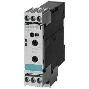   Relé de monitorizare a nivelului de lichid Siemens 3UG4501-1AW30, 24-240 V c.a./c.c., 2-200 kΩ, 0,5-10 s, cu fixare prin șuruburi