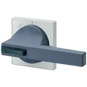   Manetă rotativă Siemens 8UC7310-6BD cu cuplaj pentru ușă, placă frontală de 100x100 mm, manetă gri de 140 mm