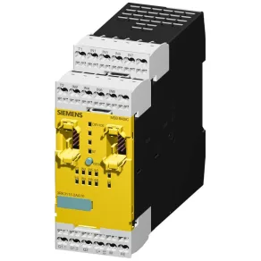   Relé de siguranță Siemens 3RK3111-1AA10, unitate de bază, 4/8 F-DI, 1 F-RO, 1 F-DO, 24 V c.c., cu fixare prin șuruburi