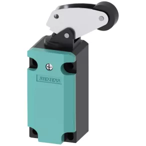   Comutator de capăt de cursă Siemens 3SE5112-0BF01, manetă cu rolă din plastic (22 mm), unidirecțional, acționare suspendată, 1NO+1NC (slow), carcasă metalică, 40 mm