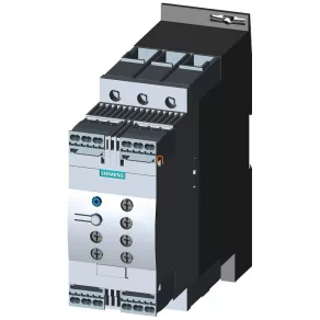   Siemens 3RW4037-1BB04 starter cu demaraj progresiv, 30 kW/63 A, 24 V c.a./c.c., S2, cu prindere prin șuruburi