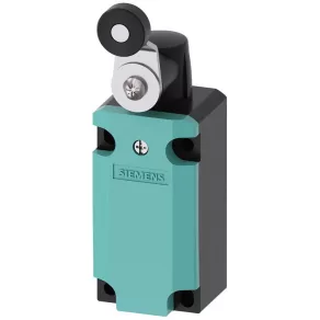   Comutator de capăt de cursă Siemens 3SE5112-0CH01, cu braț cu rolă, 1NO+1NC (cu acțiune instantanee), carcasă metalică, 40 mm