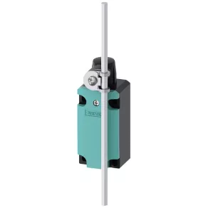   Comutator de capăt de cursă Siemens 3SE5112-0CH80, cu tije reglabile din aluminiu (200 mm), 1NO+1NC (cu acțiune instantanee), carcasă metalică, 40 mm