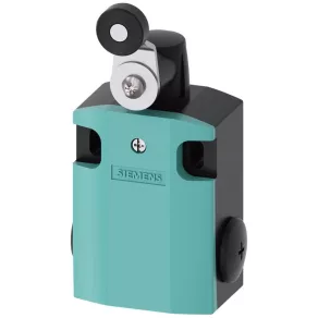   Comutator de capăt de cursă Siemens 3SE5122-0CH01, cu braț cu rolă, 1NO+1NC (cu acțiune instantanee), carcasă metalică, 56 mm