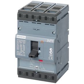  Întrerupător compact Siemens 3VT1710-2DC36-0AA0, 3P, 80-100A, 25kA, TM, LI, Ii=500-1000A, pentru protecția liniei și a transformatorului, cu șurub