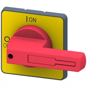   Manetă rotativă Siemens 3LD9243-3B, cu blocare, roșu/galben, pentru 3LD2 160-250 A