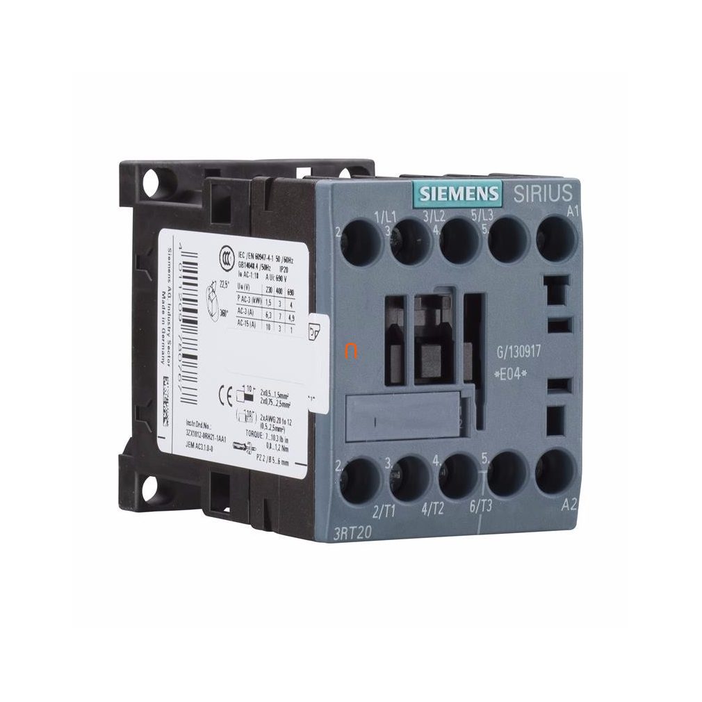 Siemens 3RT2015-1BB41 magnetocontact, 3kW/7A, 24VDC, 1NO, S00, cu șurub