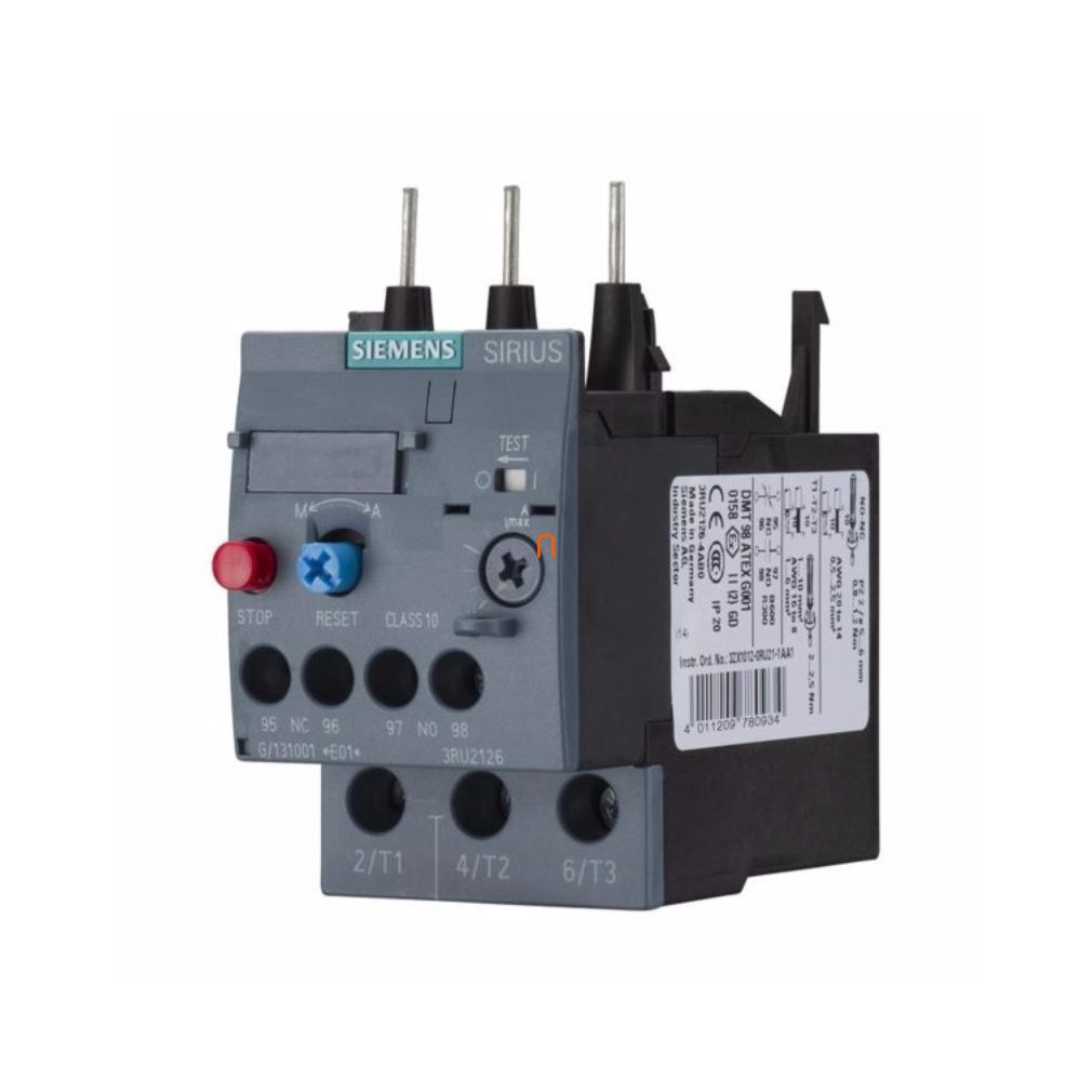 Siemens 3RU2126-1EB0 termostat, 2,8 - 4A, 1NO+1NC, S0, cu șuruburi