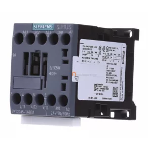   Contactor Siemens 3RT2015-1AB01, 3 kW/7 A, 24 V c.a., 1 NO, S00, cu prindere prin șuruburi